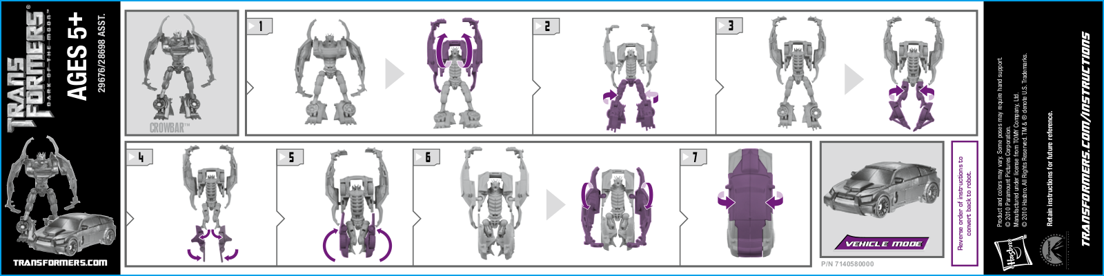 HASBRO TRANSFORMERS Legion Class CROWBAR User Manual