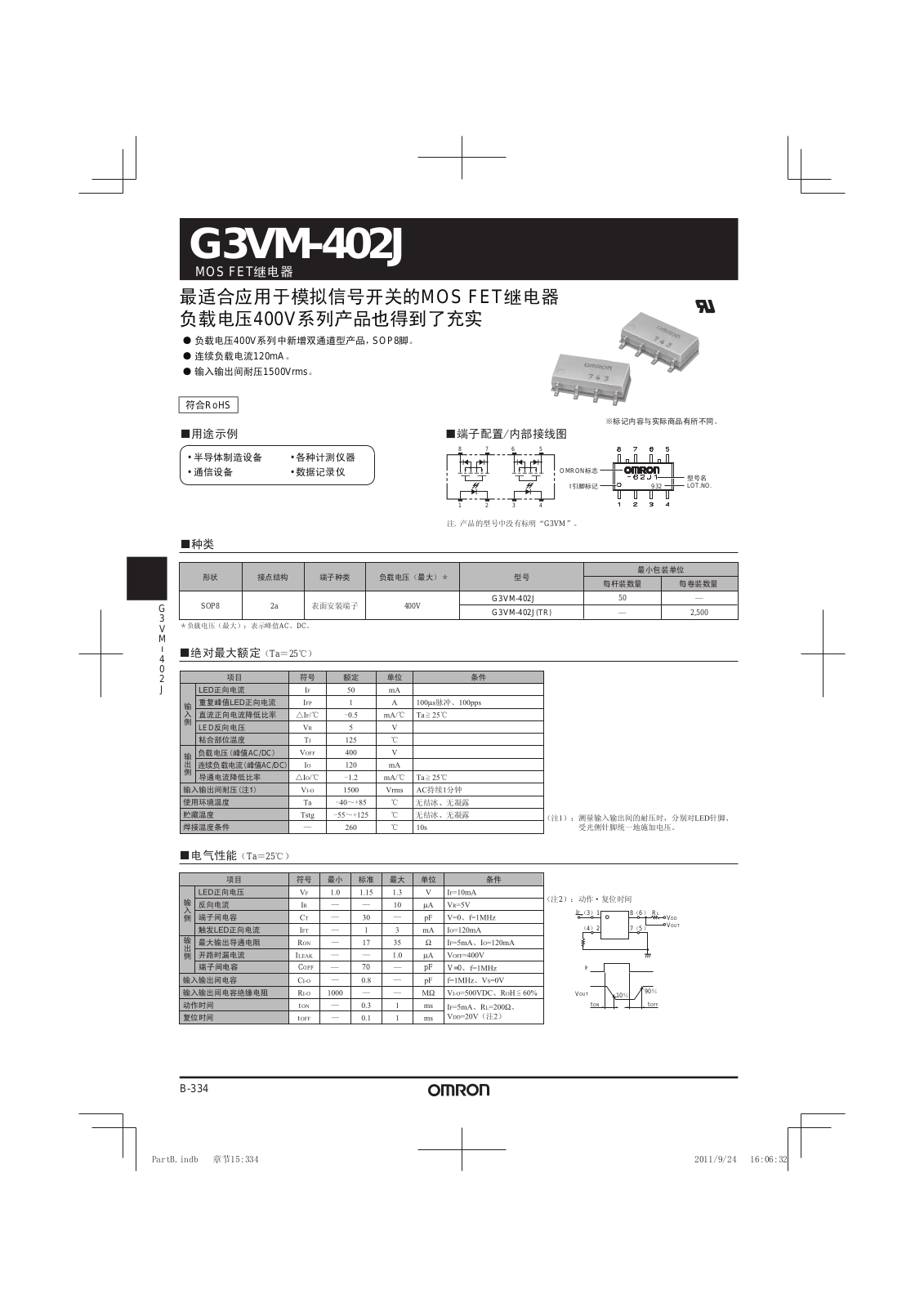 OMRON G3VM-402J User Manual