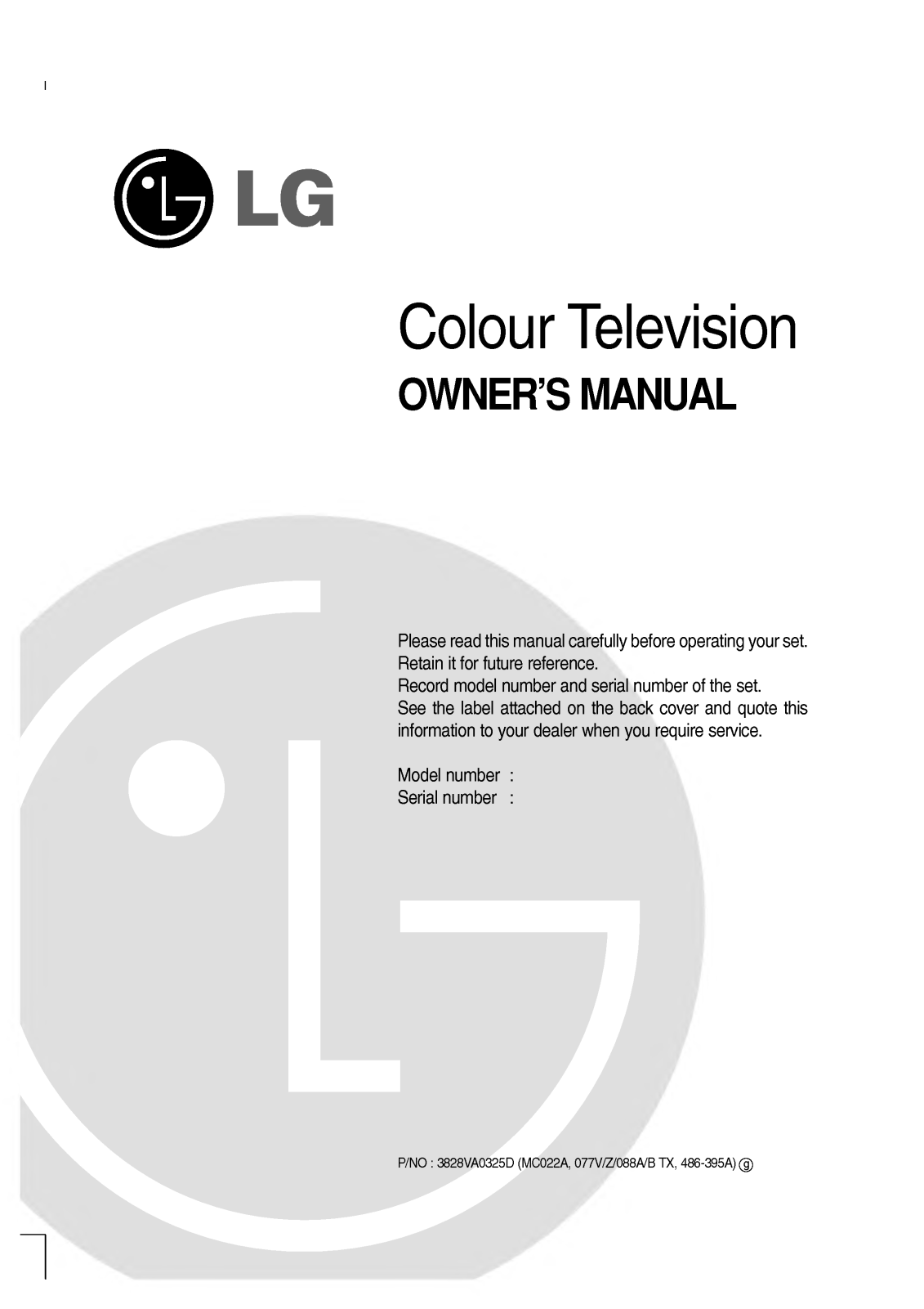 LG CT-25Q40VQ User Manual
