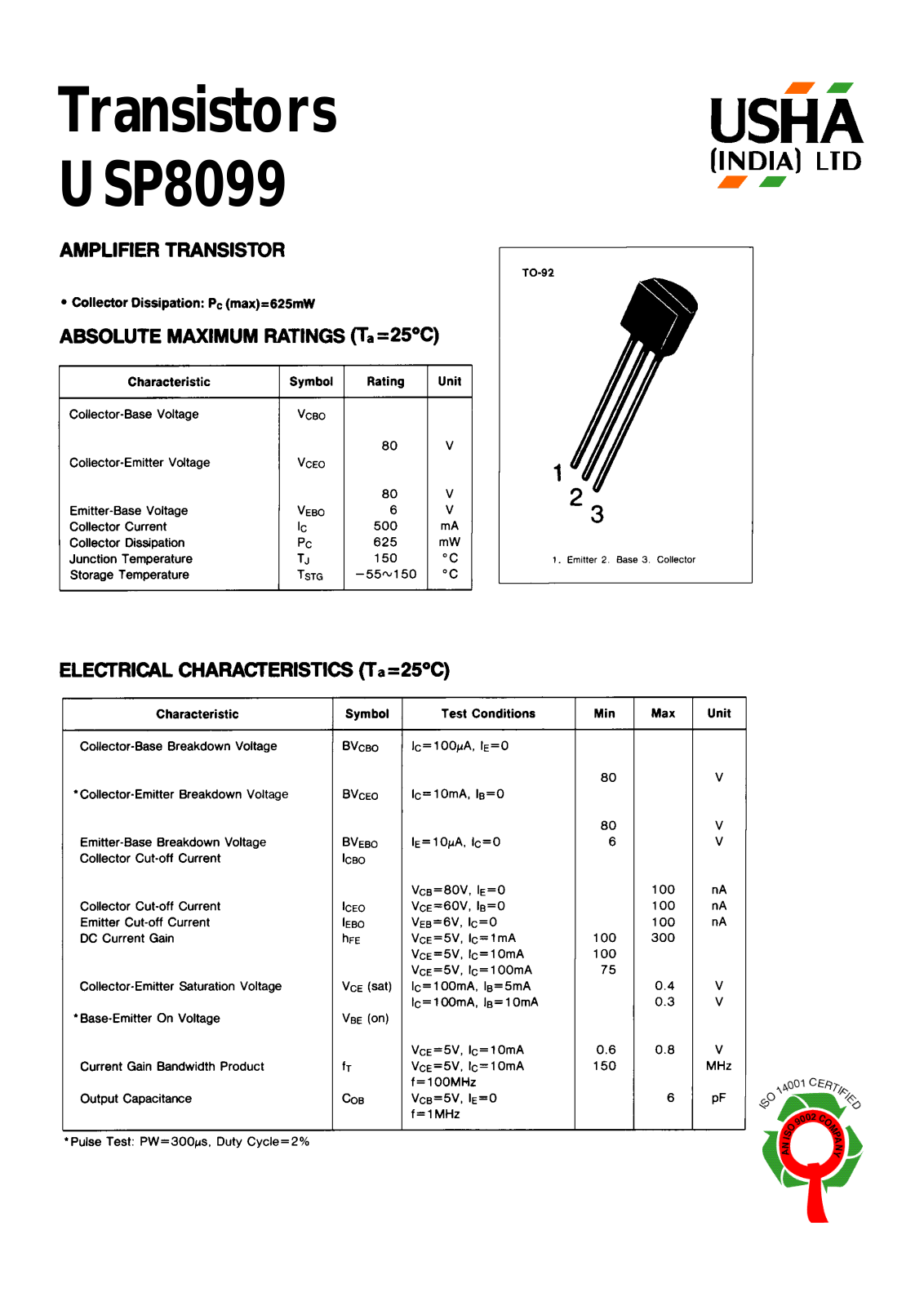 USHA USP8099 Datasheet