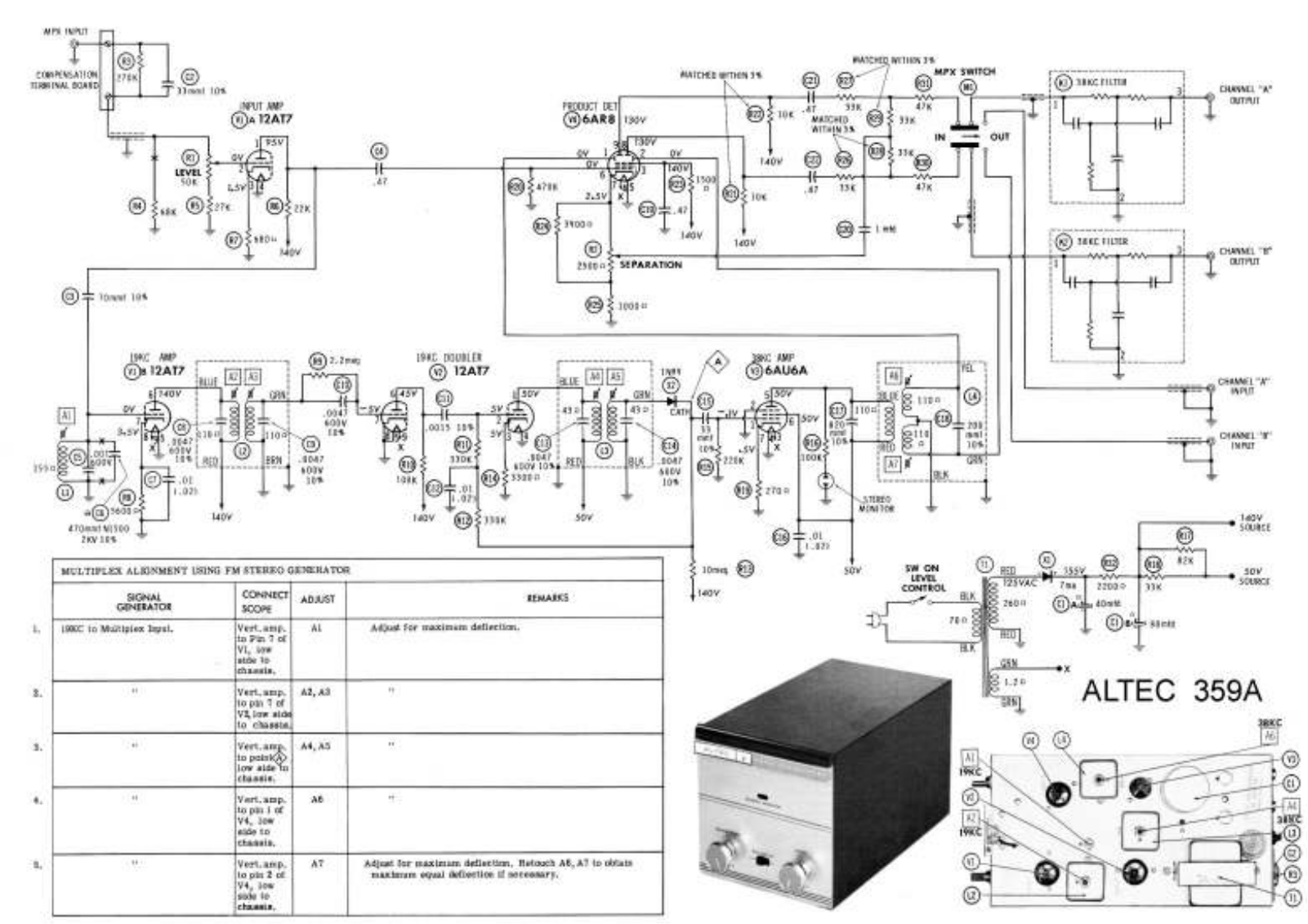 Altec Lansing 359A Schematic