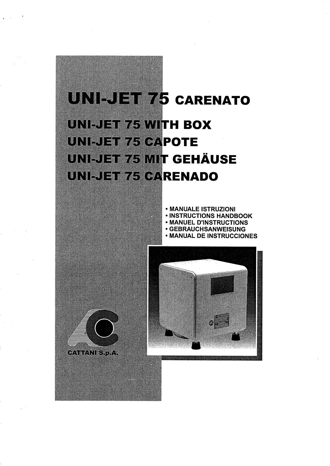 Cattani Uni-Jet 75 User manual