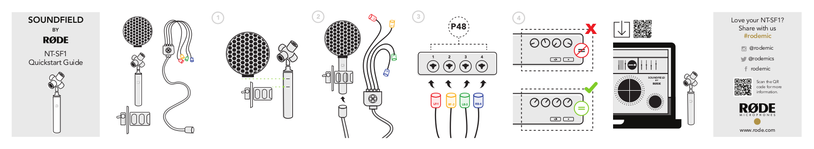 Rode Microphones NT-SF1 Quick Start Guide