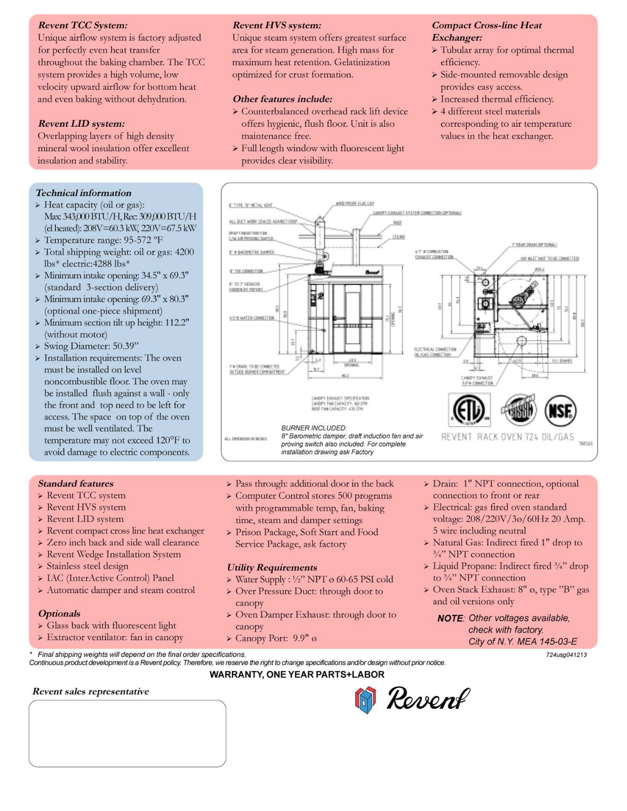 Revent 724U User Manual