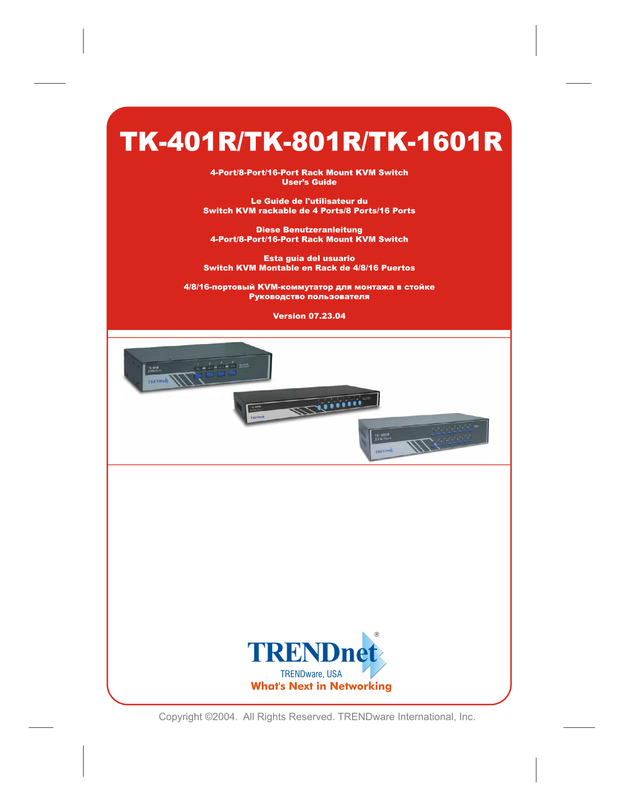 Trendnet TK-401R User Manual