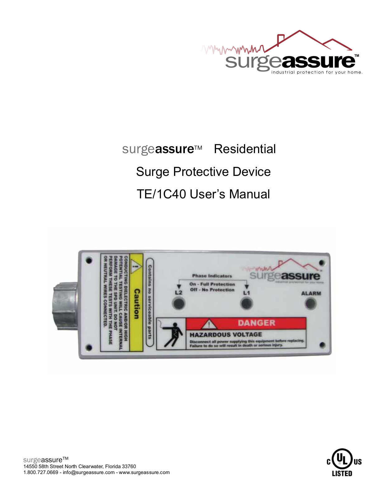 Advanced Protection TE/1C40 User Manual