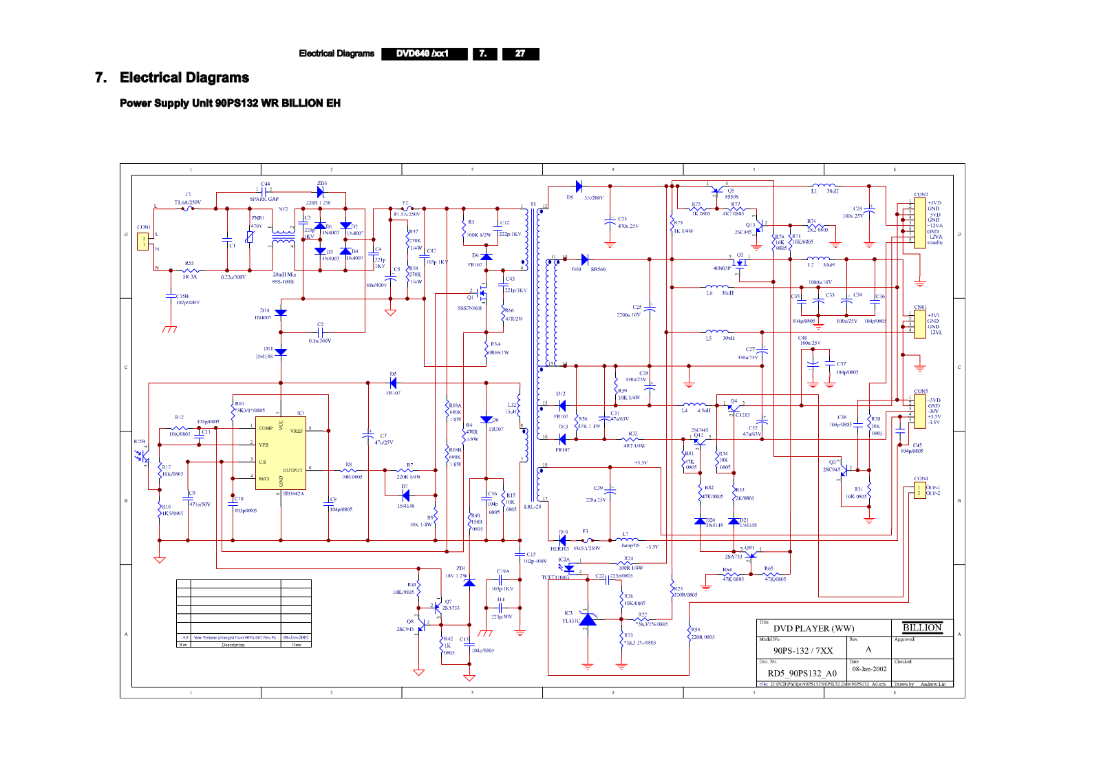 Philips DVD-640 Schematic