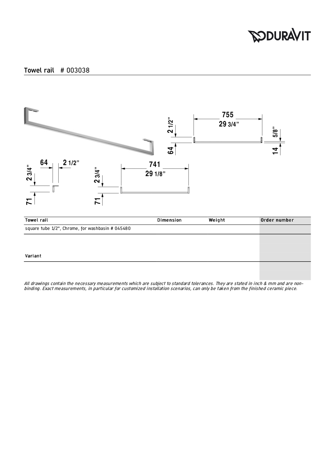 Duravit DRV1936 Dimensions - ManualMachine.com