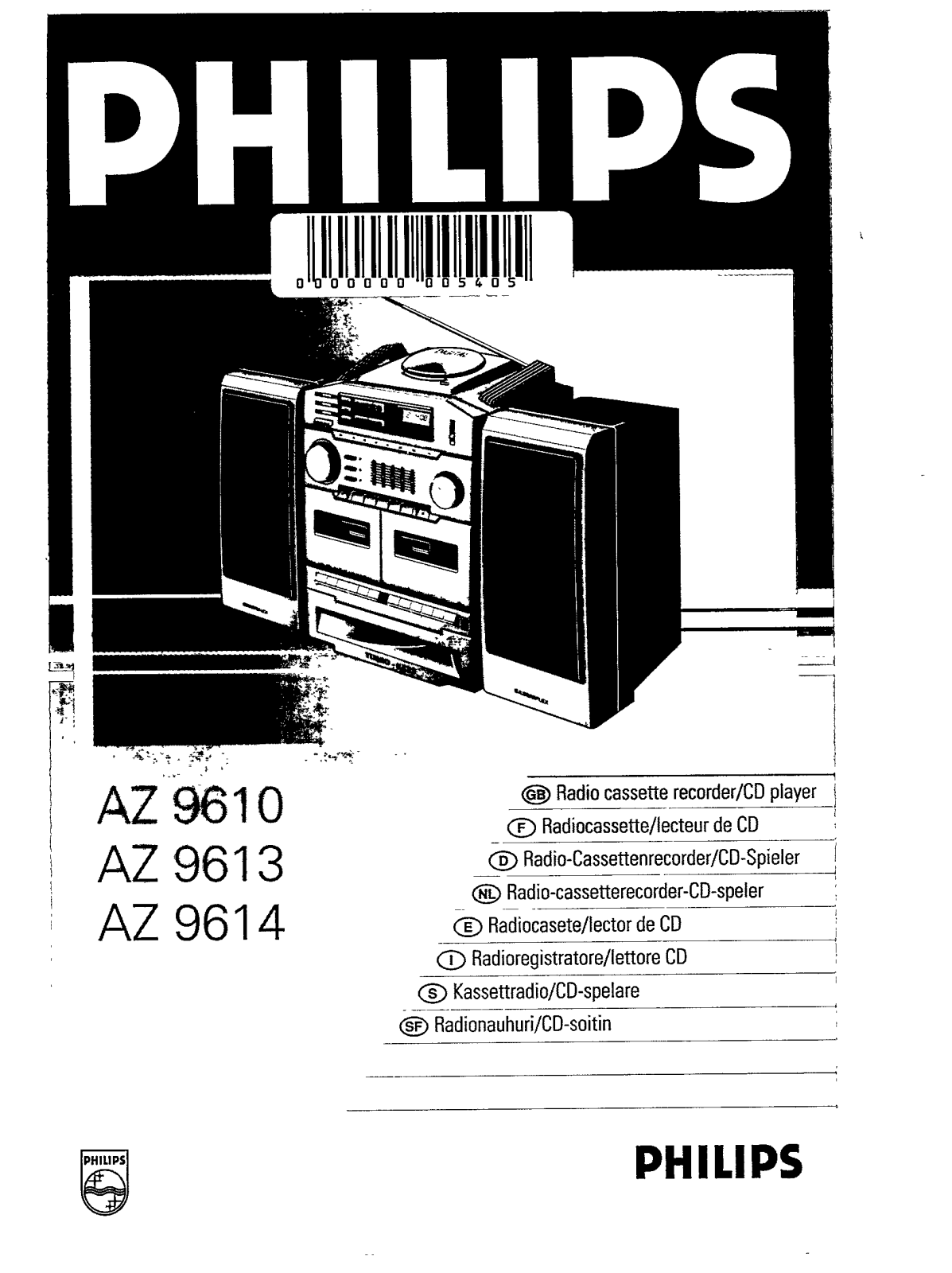 Philips AZ 9613, AZ 9614, AZ 9610 User Manual