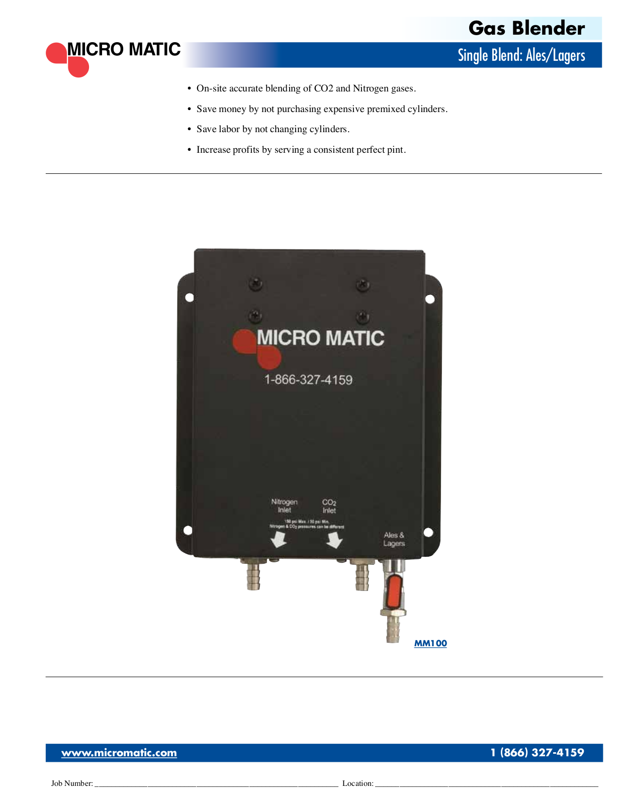 Micro Matic MM100 User Manual