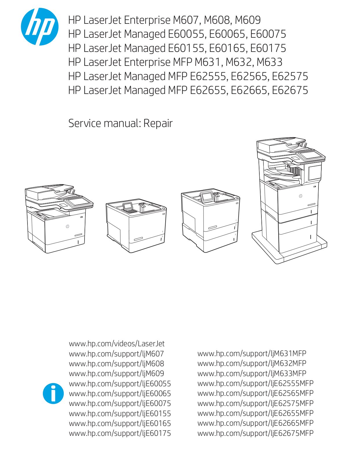 HP ent-607, m608, m609 Service Manual - ManualMachine.com