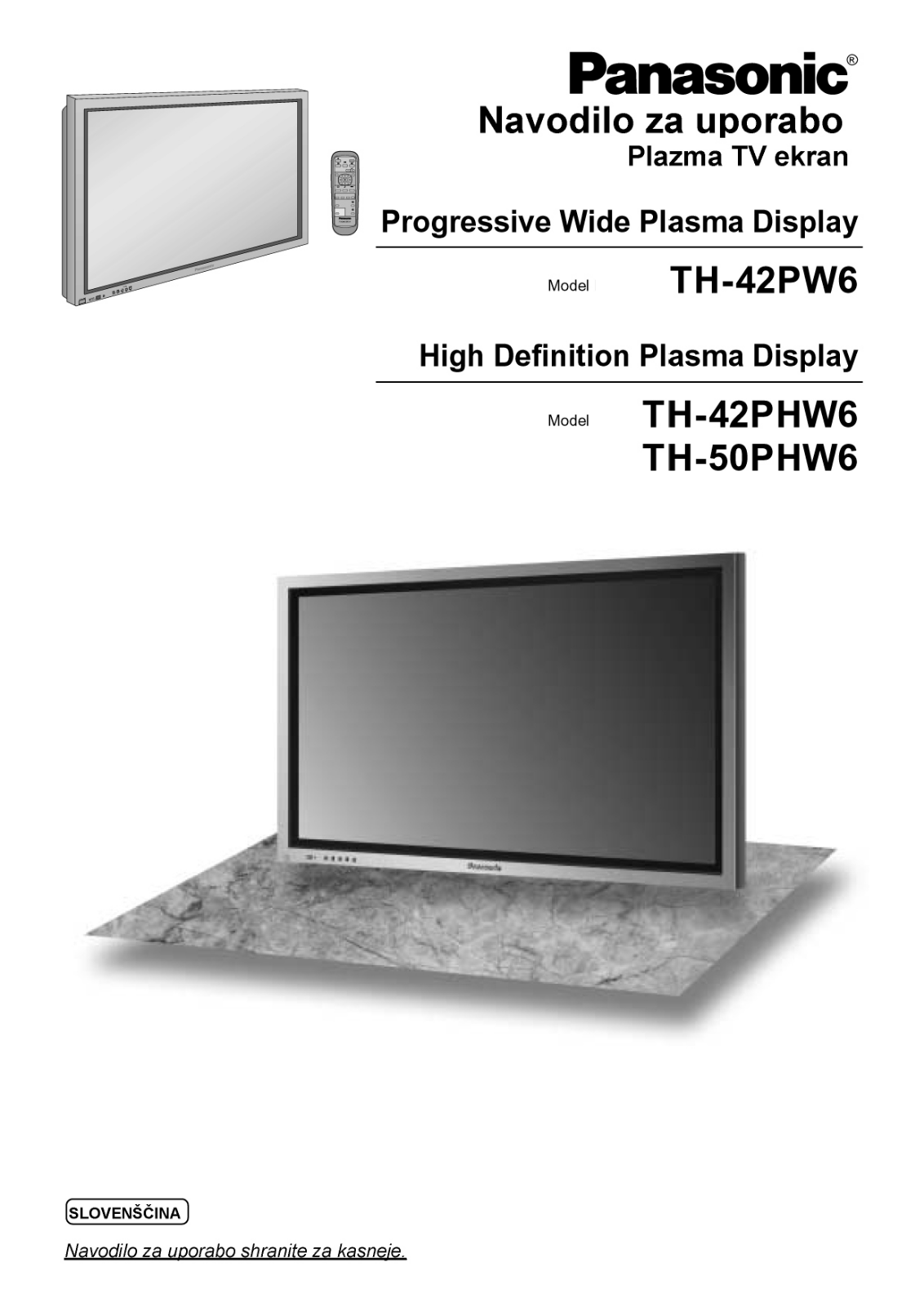 Panasonic TH-42PW6, TH-42HW6, TH-50HW6 User Manual