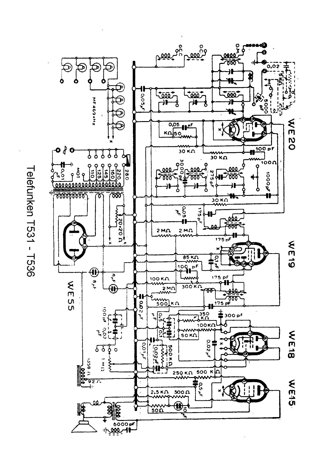 Telefunken T536, T531 Schematic