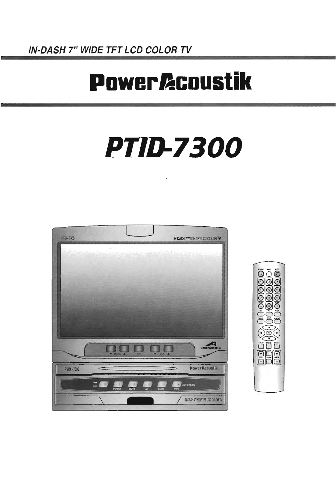 Power Acoustik PTID-7300 Owners Manual