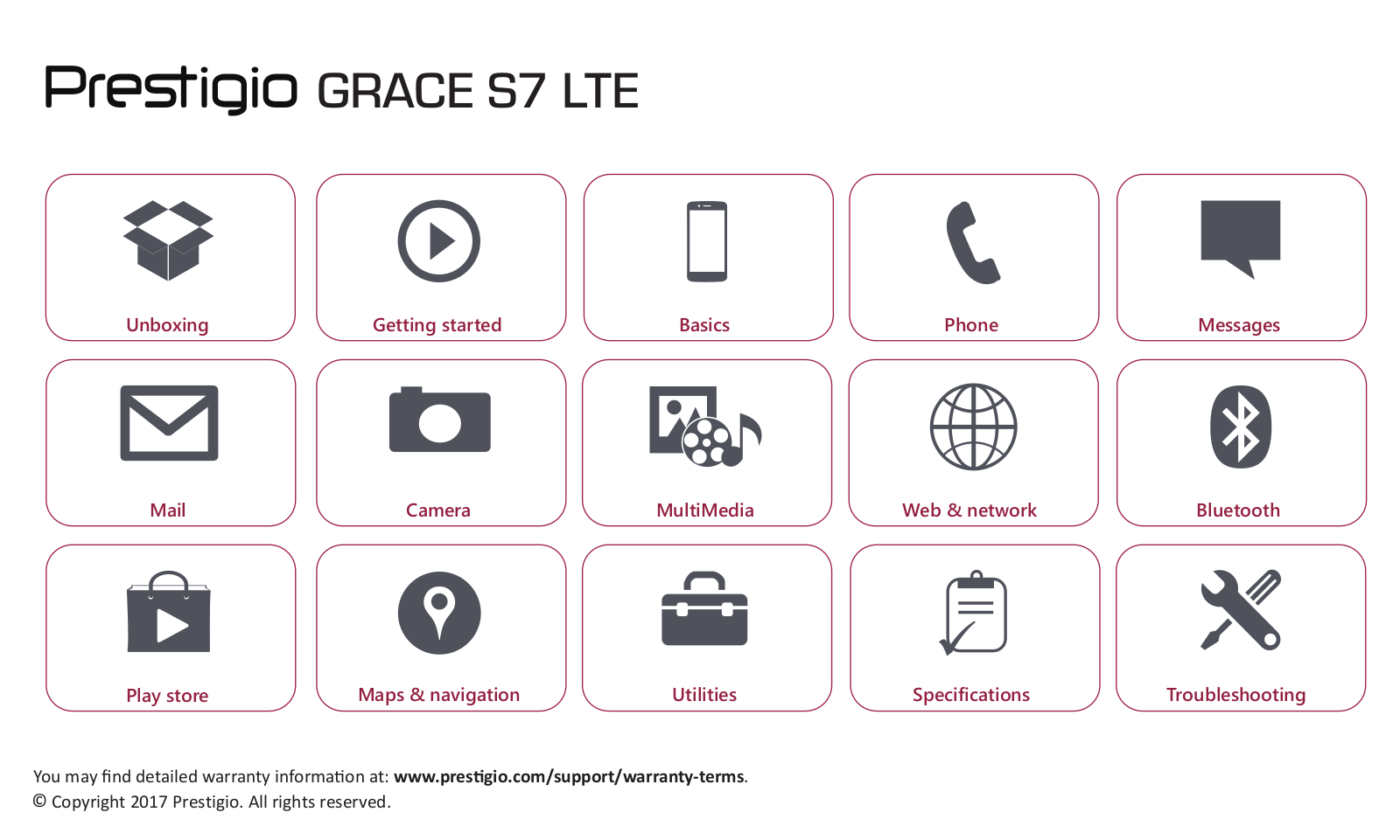 Prestigio MultiPhone Grace S7 LTE User Manual