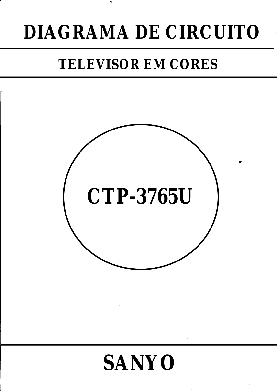 Sanyo CTP-3665 U, CTP-3765 U Schematic