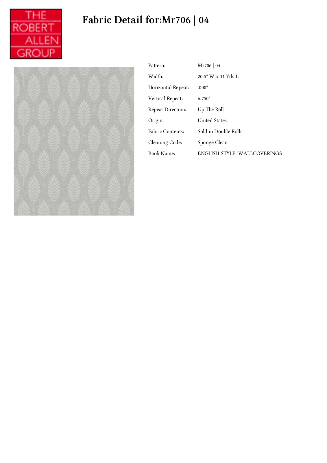 Robert Allen W004266072 Specifications - ManualMachine.com