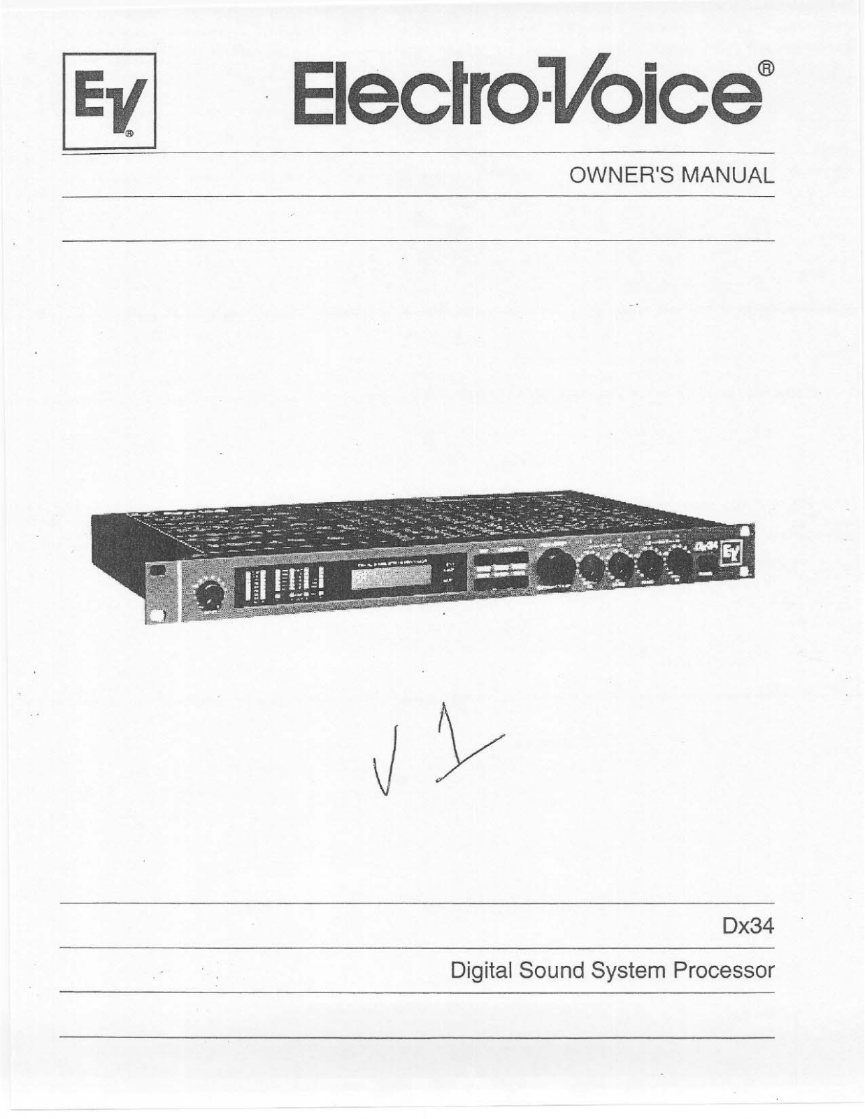 Electro-voice DX34 User Manual