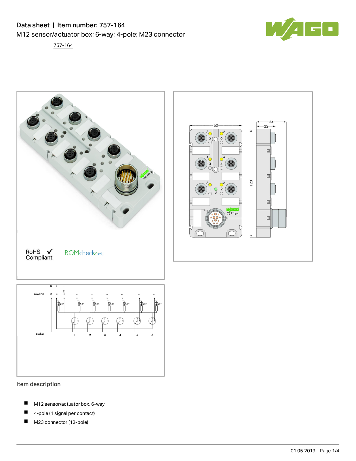 Wago 757-164 Data Sheet