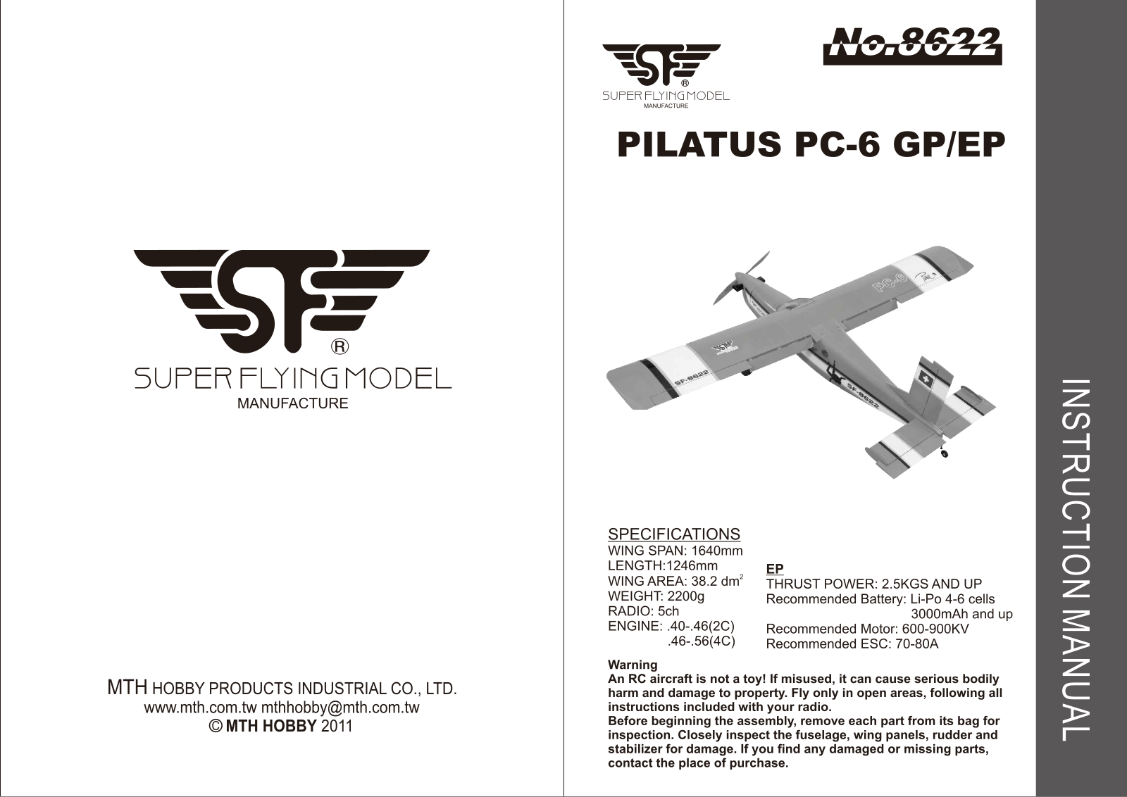 SUPER FLYING MODEL Pilatus PC-6 User guide - ManualMachine.com