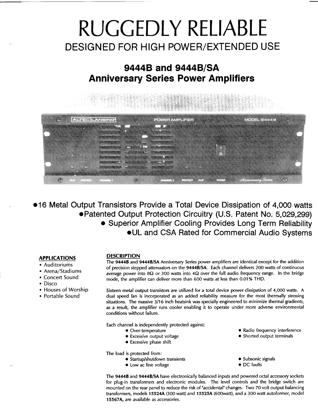 Altec 444B, 9444B-SA Schematic