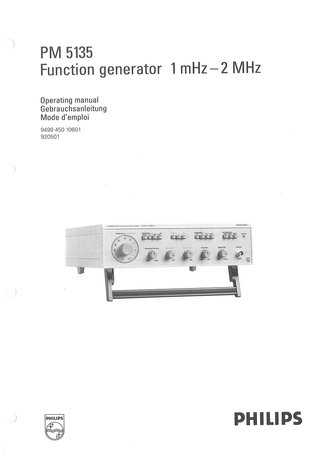 Philips PM5135 User Manual