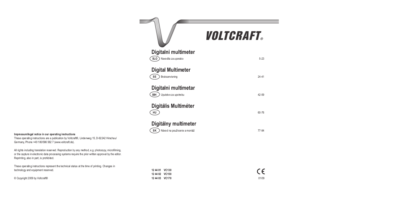 VOLTCRAFT VC150 User guide