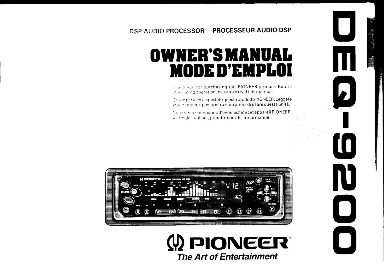Pioneer DEQ-9200 Schematic
