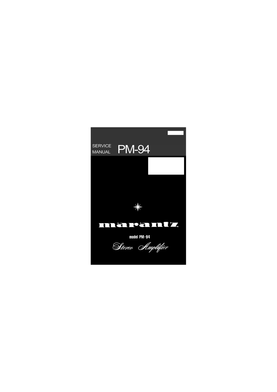 Marantz PM-94 Service Manual