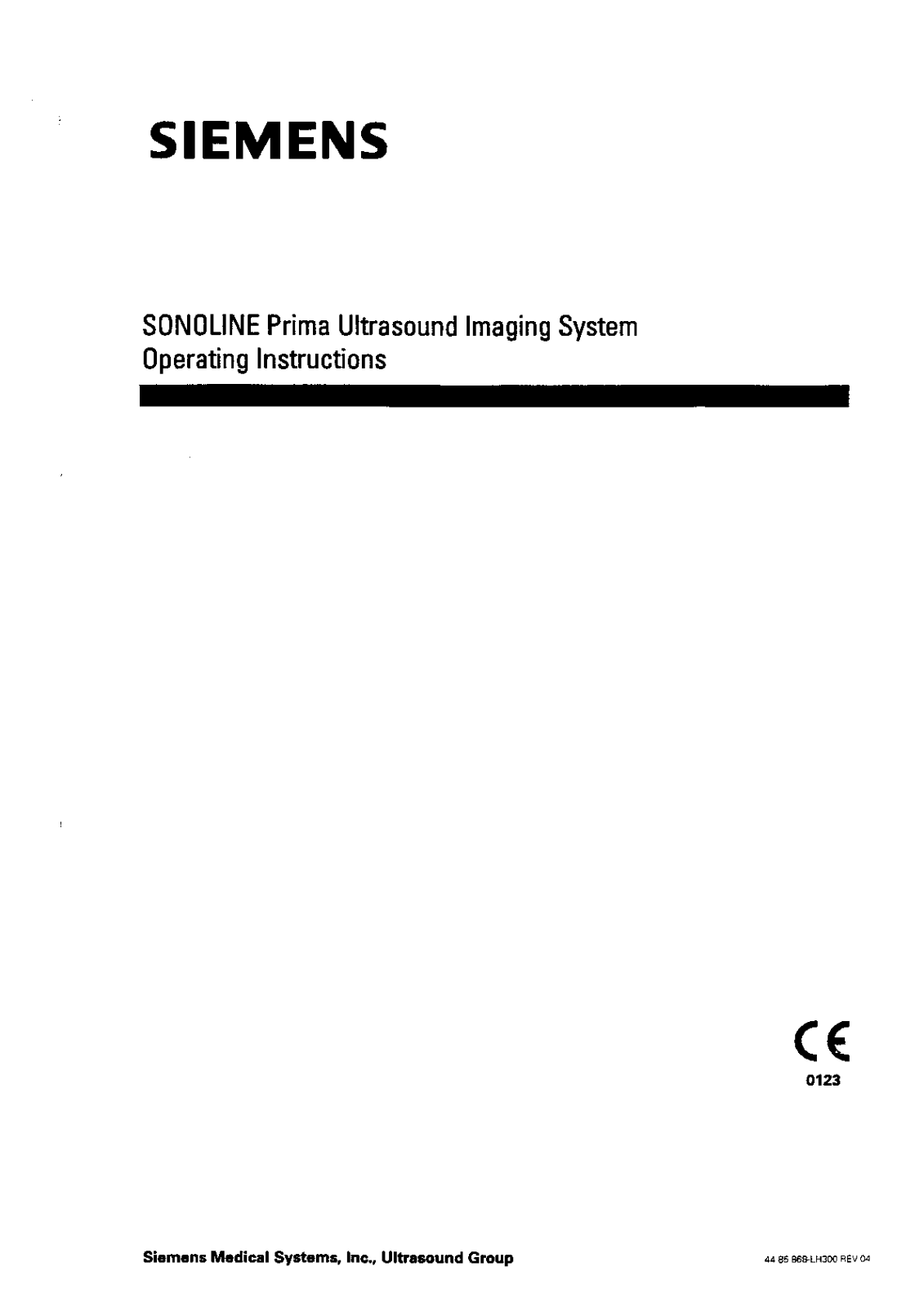 Siemens Sonoline Prima User manual