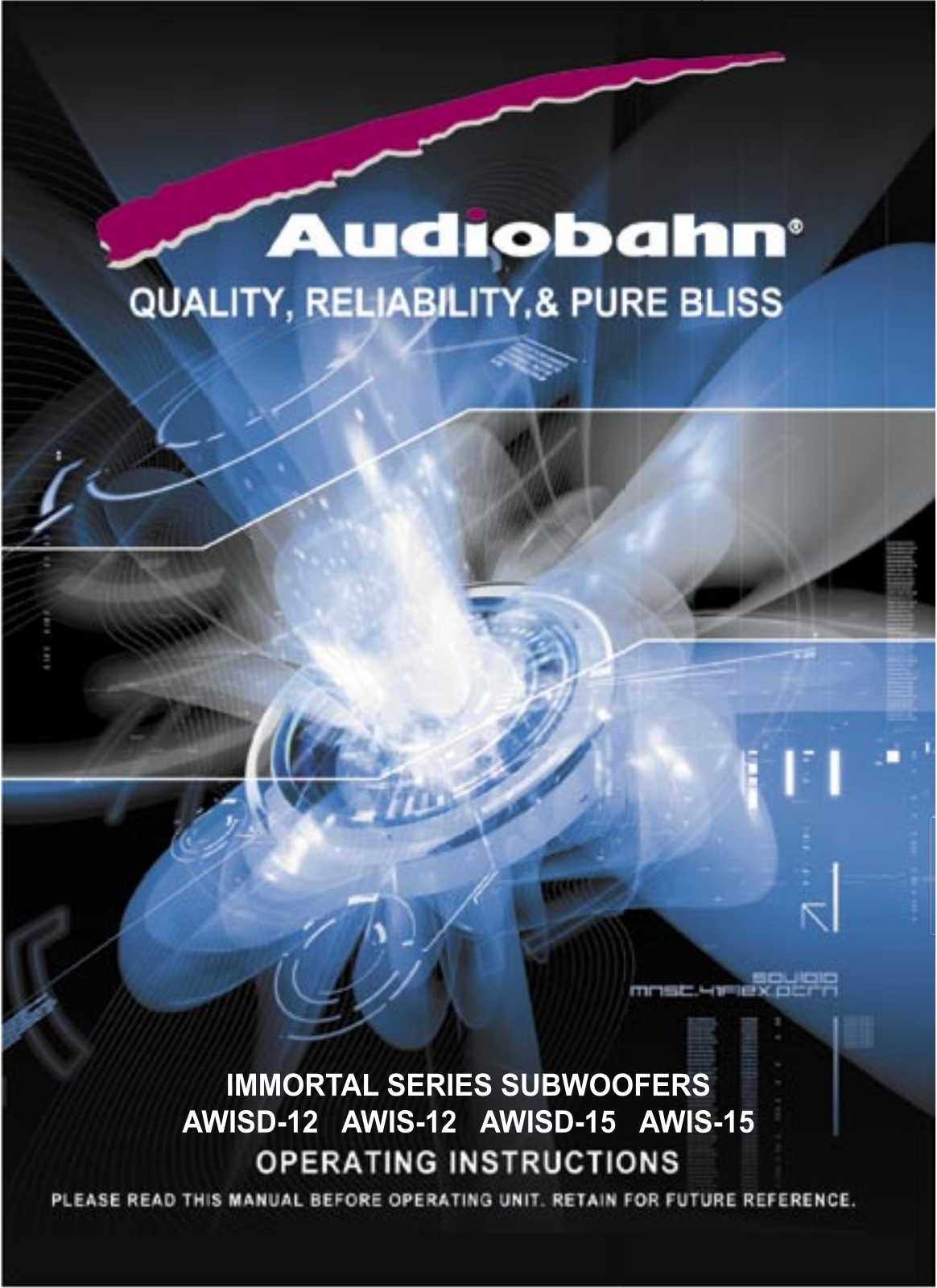 Audiobahn AWISD-12, AWISD-15, AWIS-12, AWIS-15 User Manual