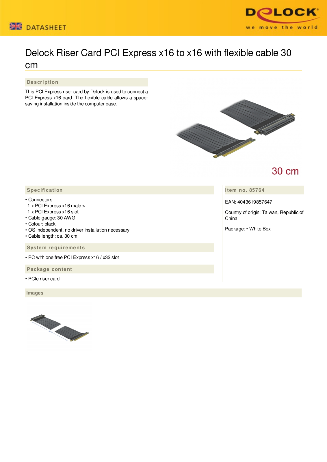 DELOCK 85764 Datasheet - ManualMachine.com