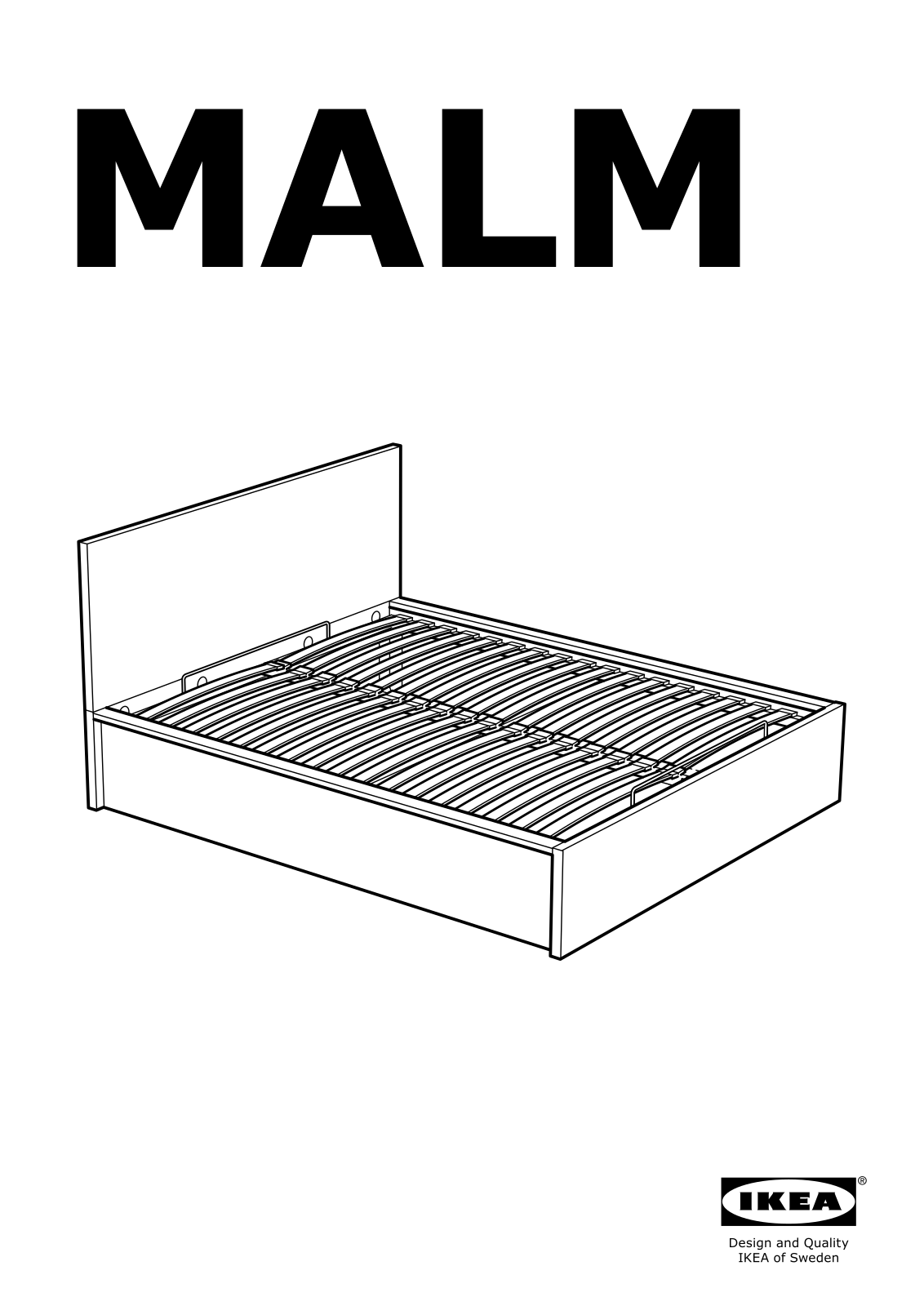 IKEA MALM Storage bed Assembly Instruction