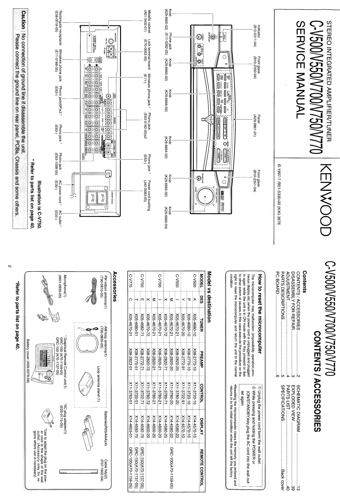 Kenwood CV-750-HU Service Manual