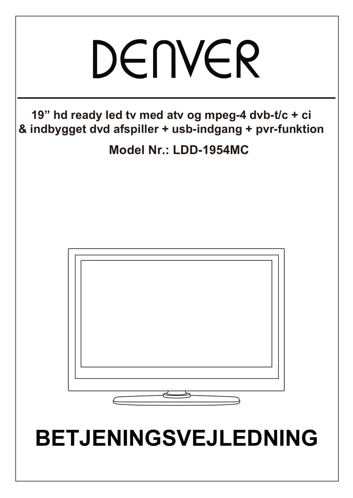 Denver LDD-1954MC Instruction Manual