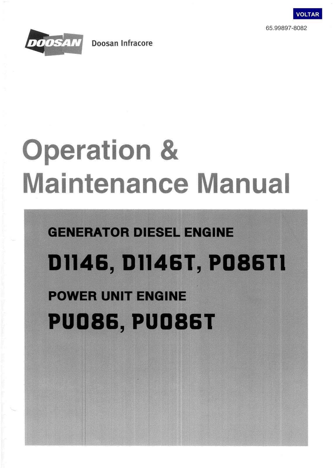 Doosan D1146, D1146T, Po86TL Maintenance Manua