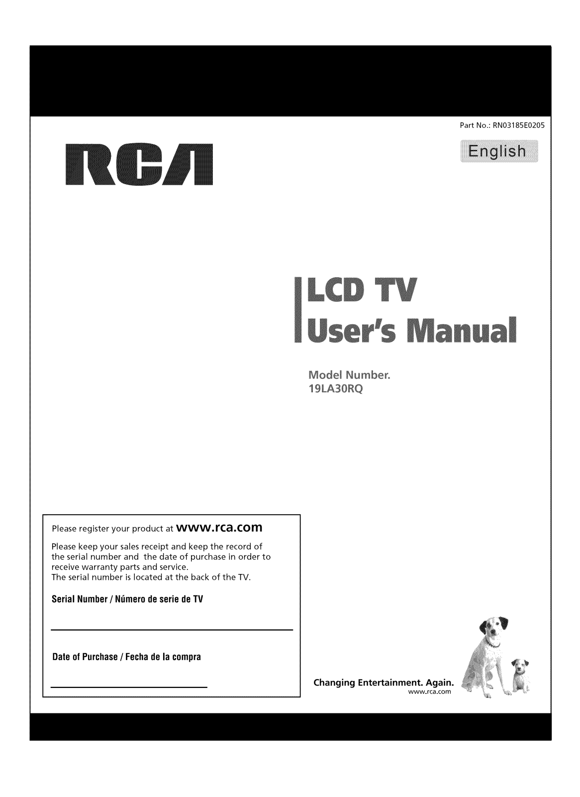 RCA 19LA30RQD Owner’s Manual