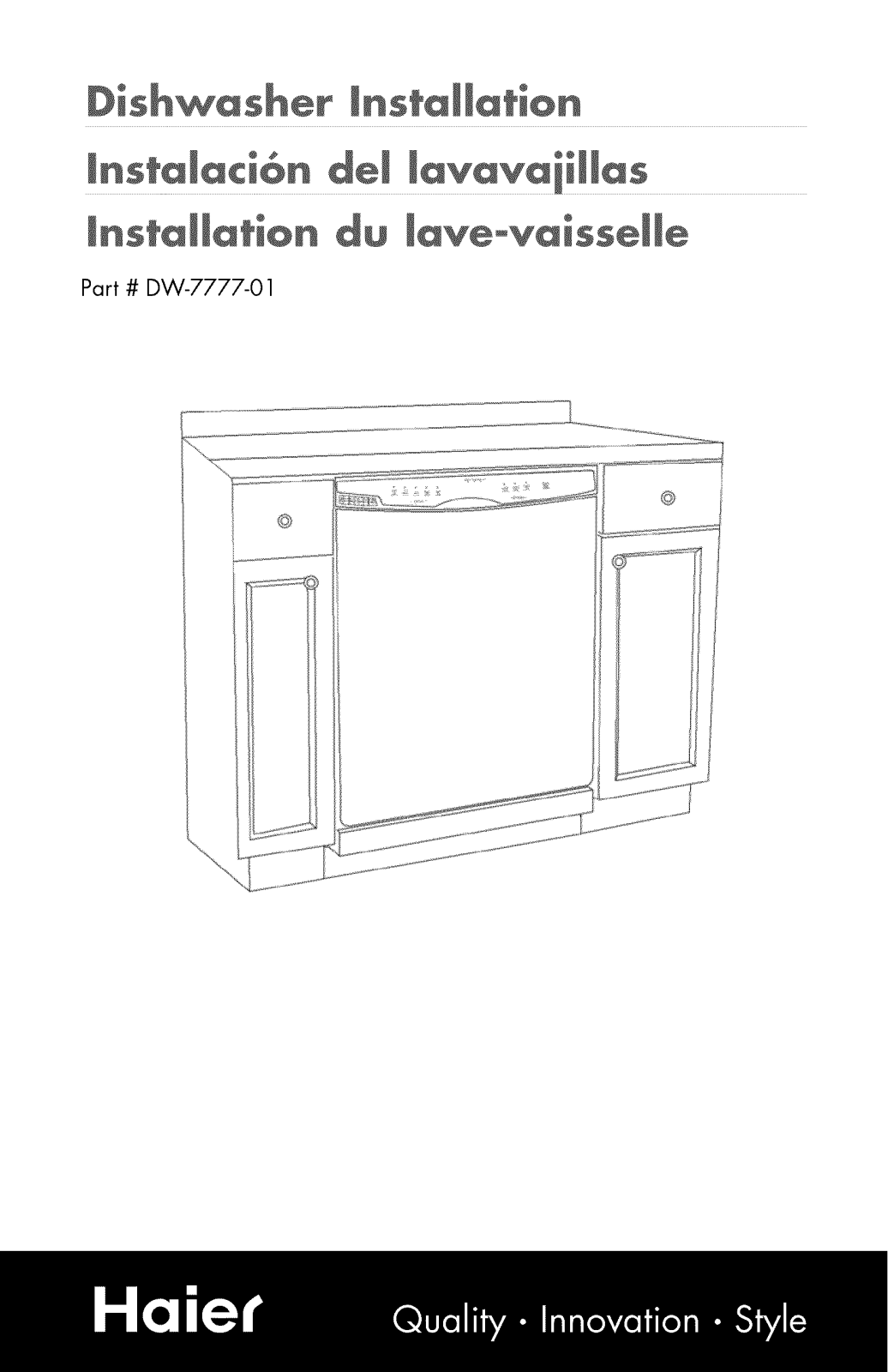 Haier DWL3025DBBB, DWL3025DBWW, DWL7075DBWW Installation Guide - ManualMachine.com
