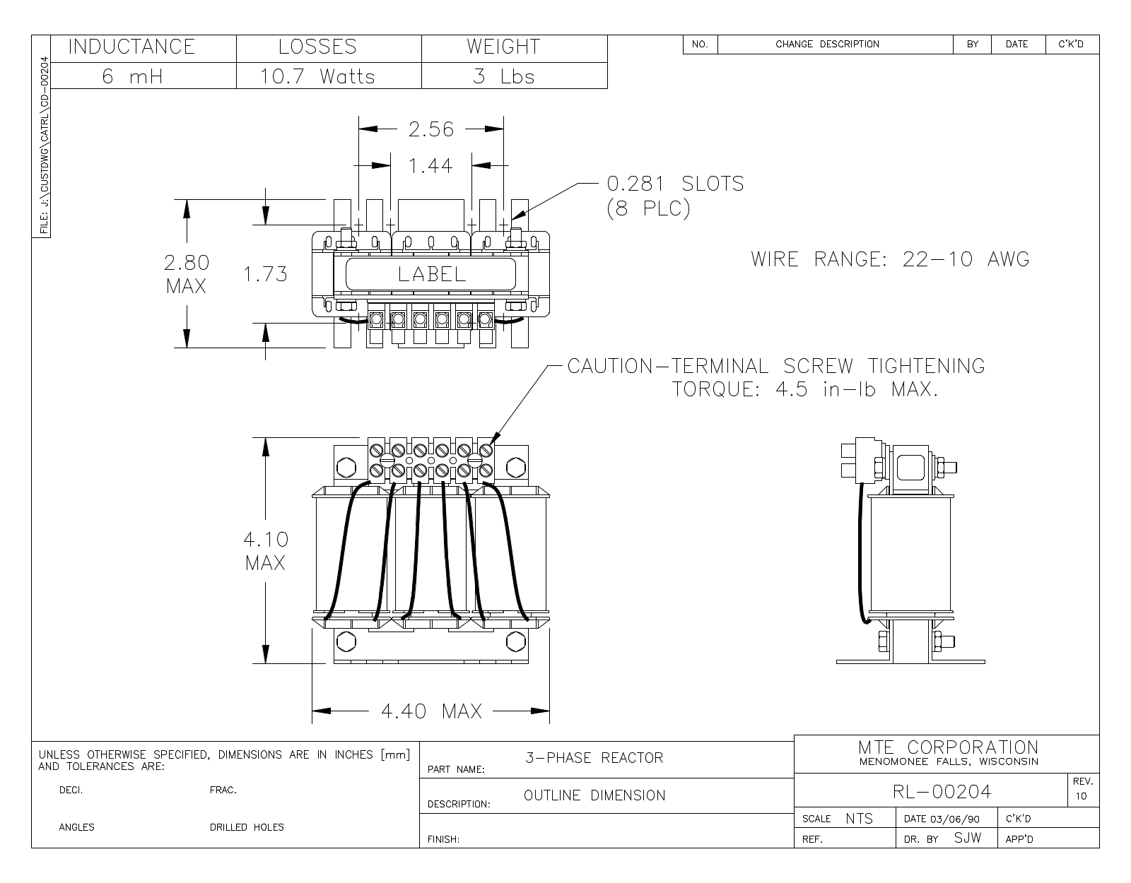 MTE RL-00204 CAD Drawings