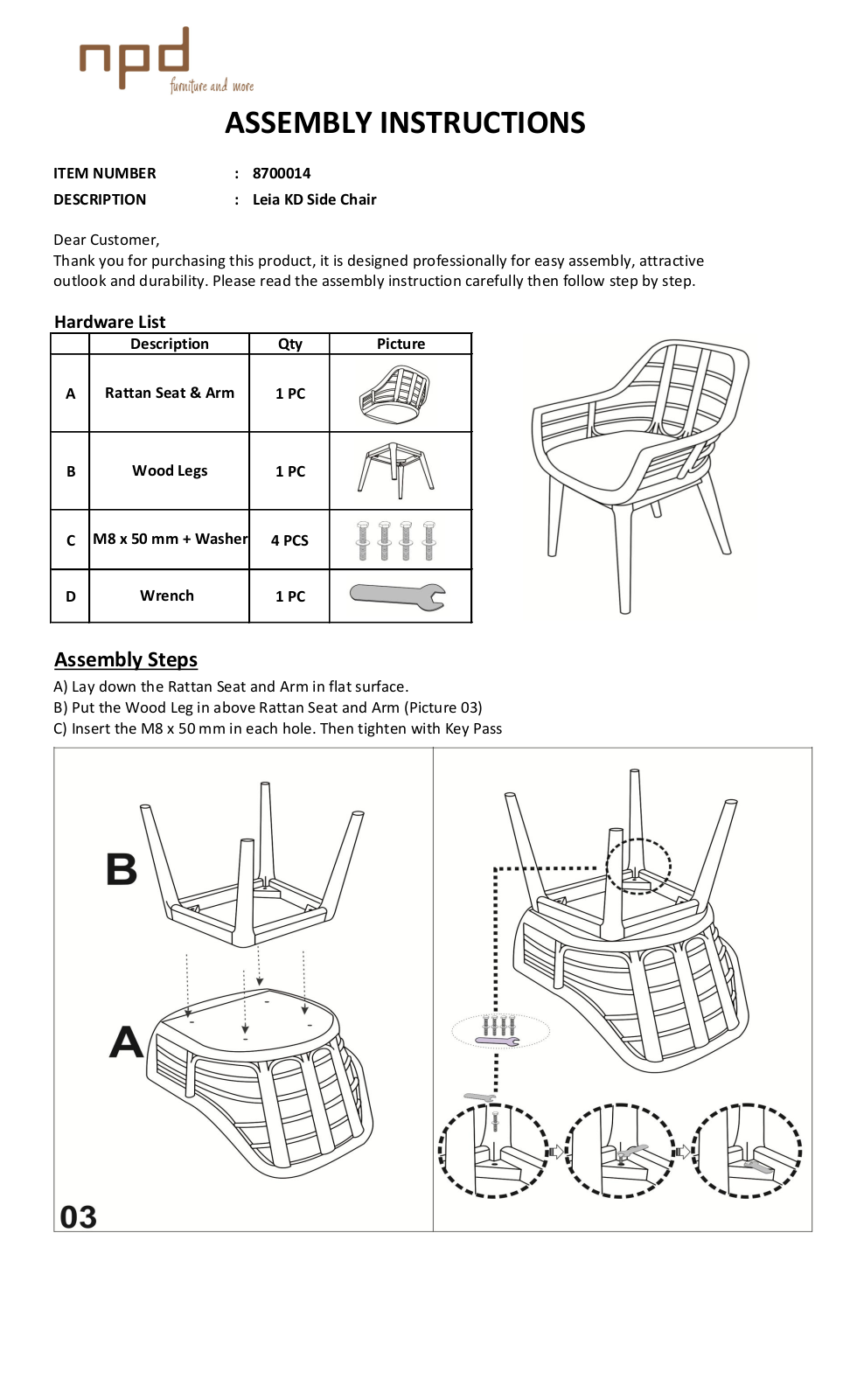 New Pacific Direct 8700014 User Manual