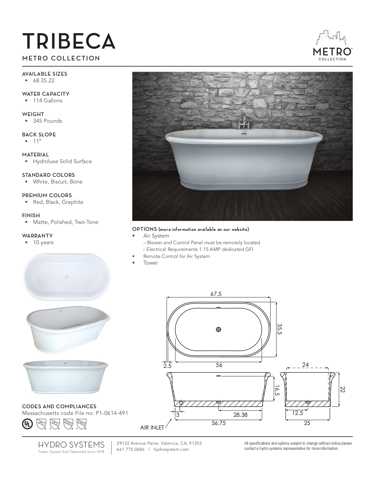 Hydro Systems HYDR2370 Specifications - ManualMachine.com