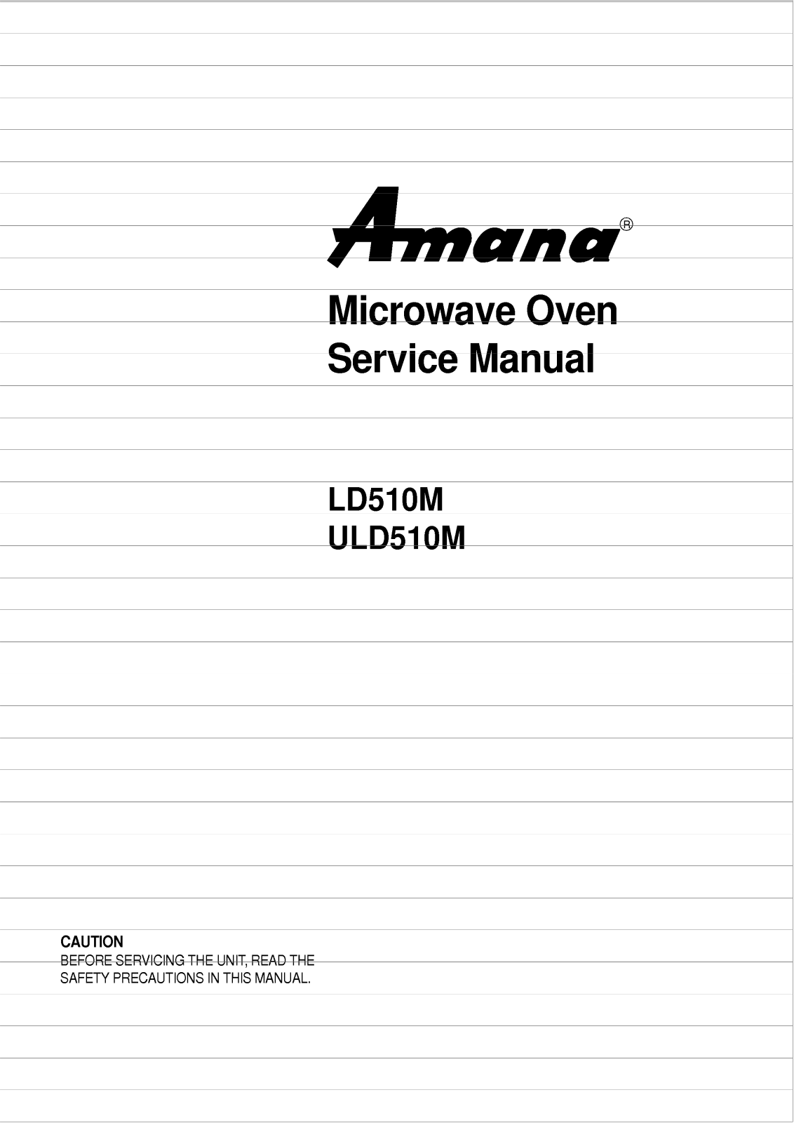 Amana Uld510m Service Manual