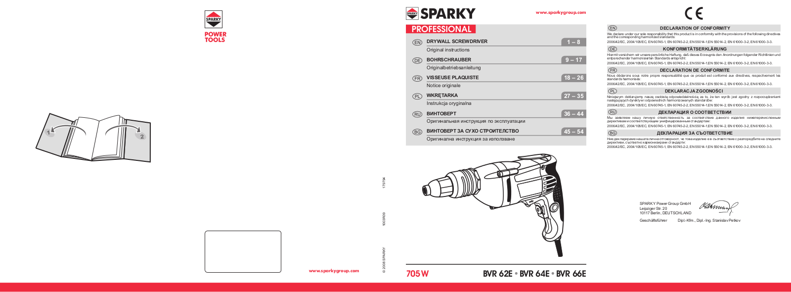 Sparky BVR 64E User Manual