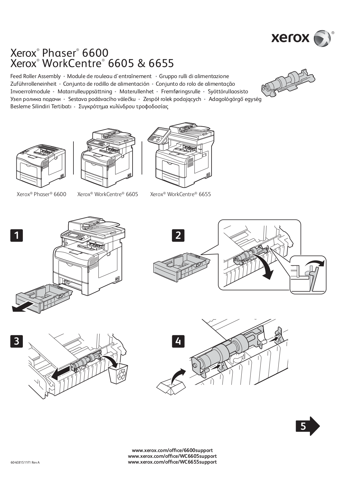 Xerox Feed Roller Assembly User manual