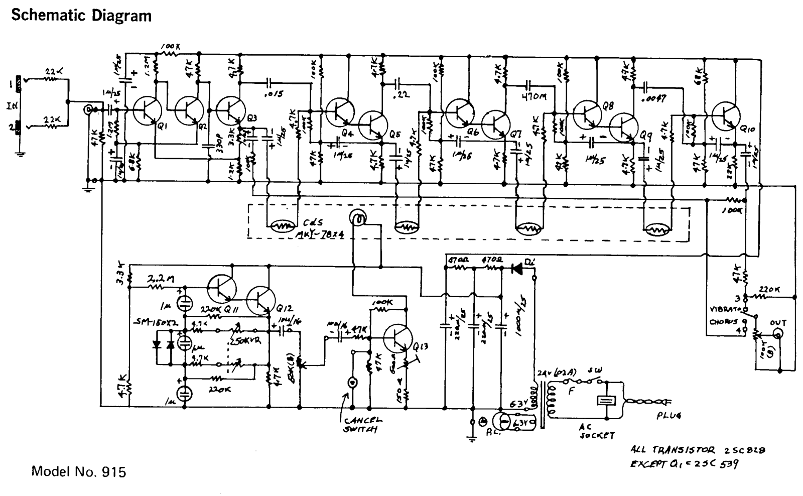 Univox 915 schematic