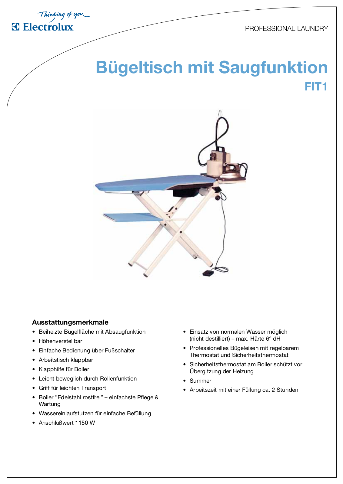 Electrolux FIT1 DATASHEET