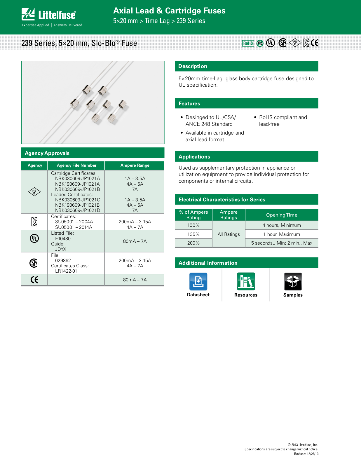 Littelfuse 239 User Manual