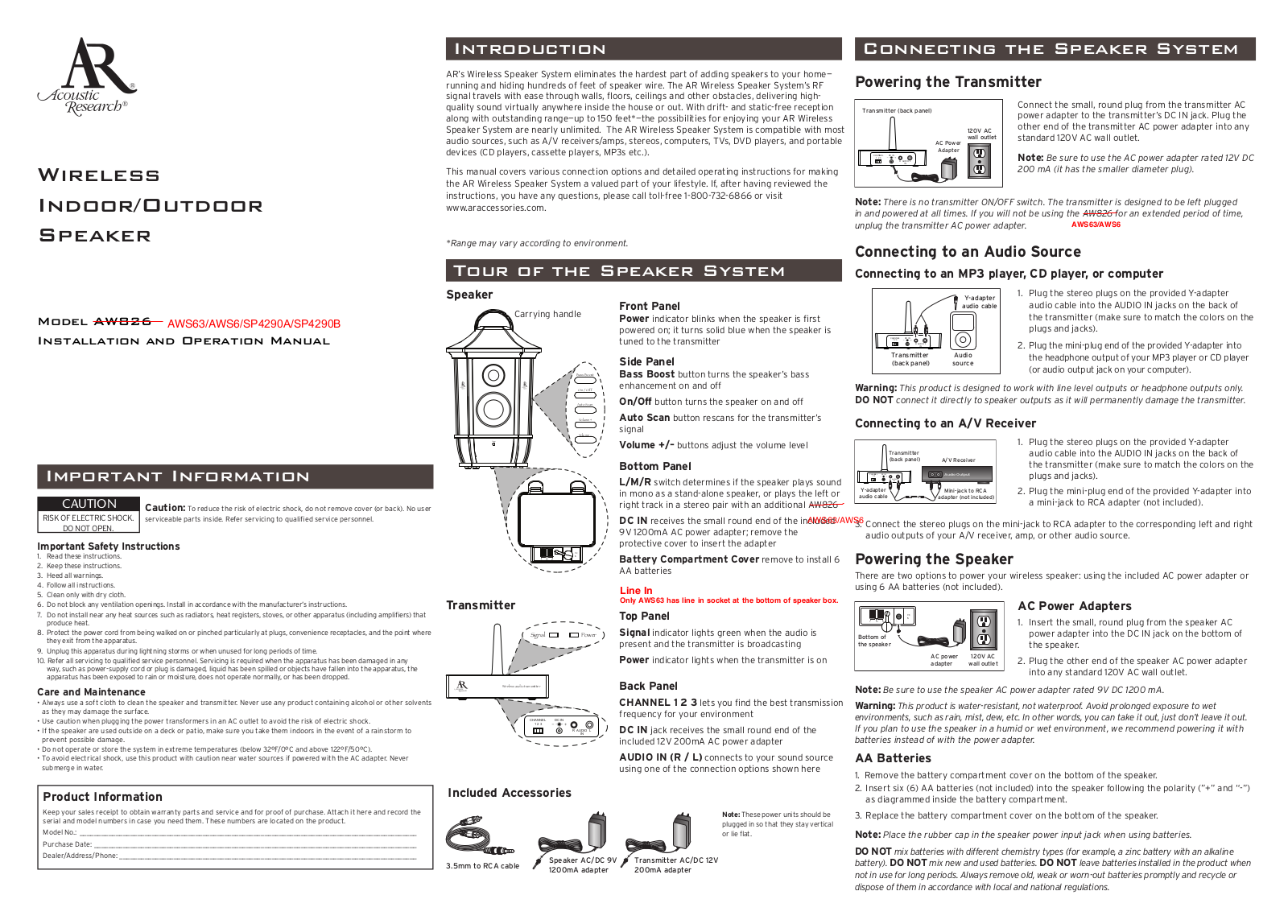 Uni Art Precise SP4292A 001R User Manual