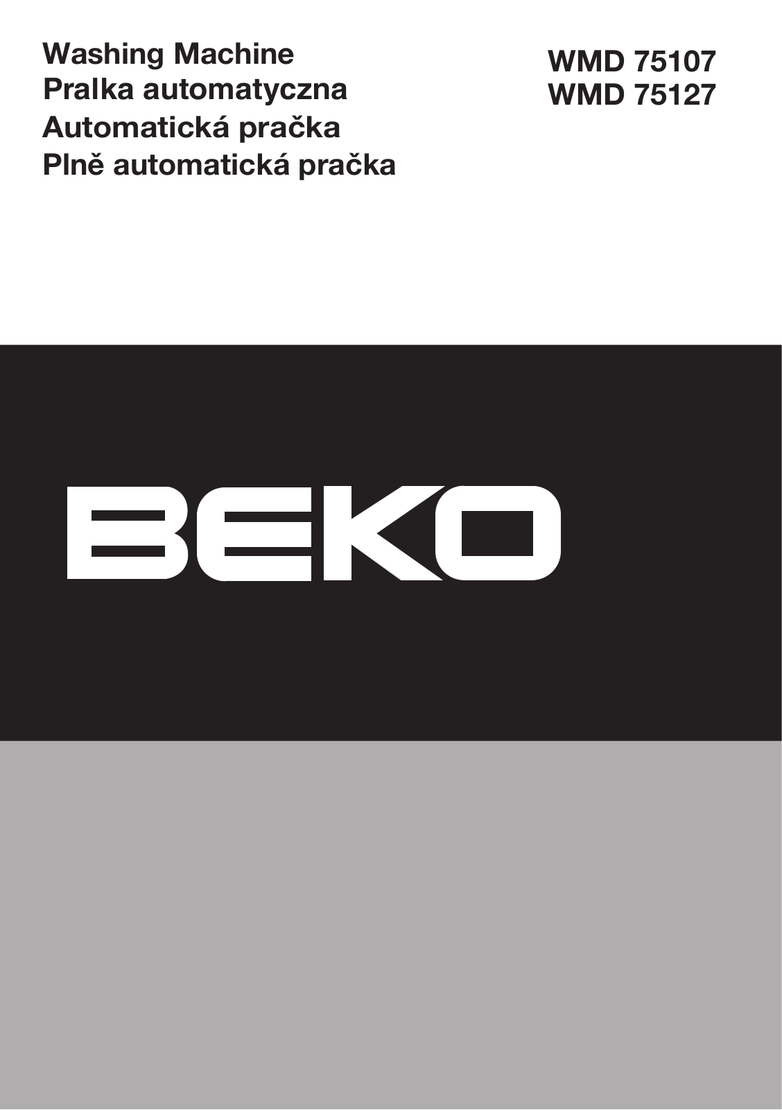 Beko WMD 75107, WMD 75127 User Manual