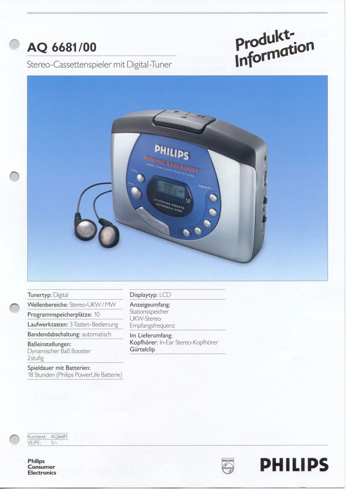 Philips AQ6681 User Manual